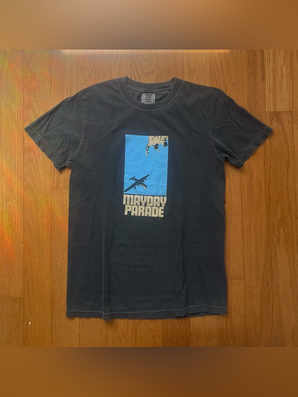 Mayday Parade band tee with airplane graphic, Size S